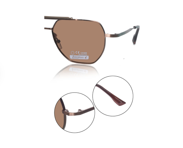 Gold Aviator Sunglasses – Brown Tinted Lenses | Premium Metal Frame