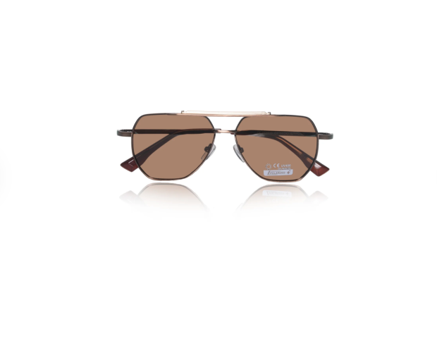 Gold Aviator Sunglasses – Brown Tinted Lenses | Premium Metal Frame