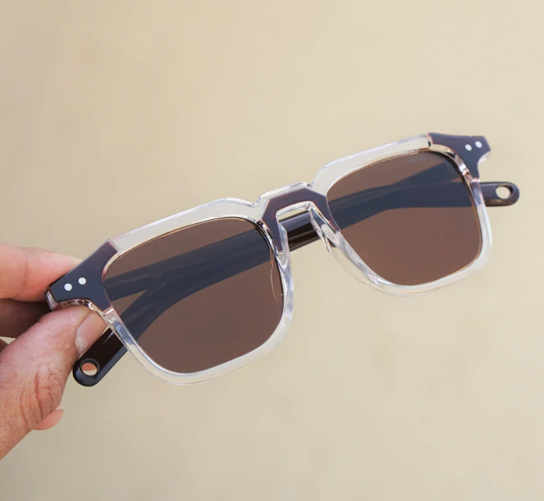 Clear Transparent Frame Sunglasses – Brown Polarized Lenses | Unisex