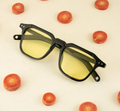 Black Frame Yellow Lens Sunglasses – Night Vision & Anti-Glare Eyewear