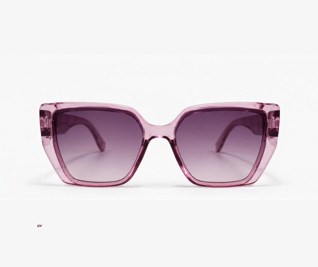Pink Transparent Cat-Eye Sunglasses – UV Protection Unisex's Shades