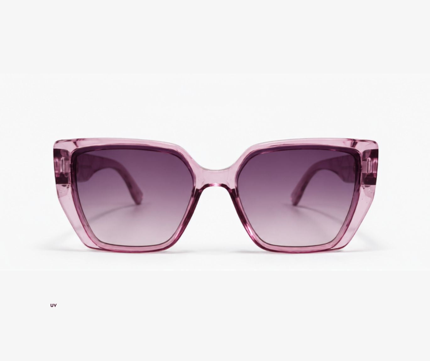 Pink Transparent Cat-Eye Sunglasses – UV Protection Unisex's Shades