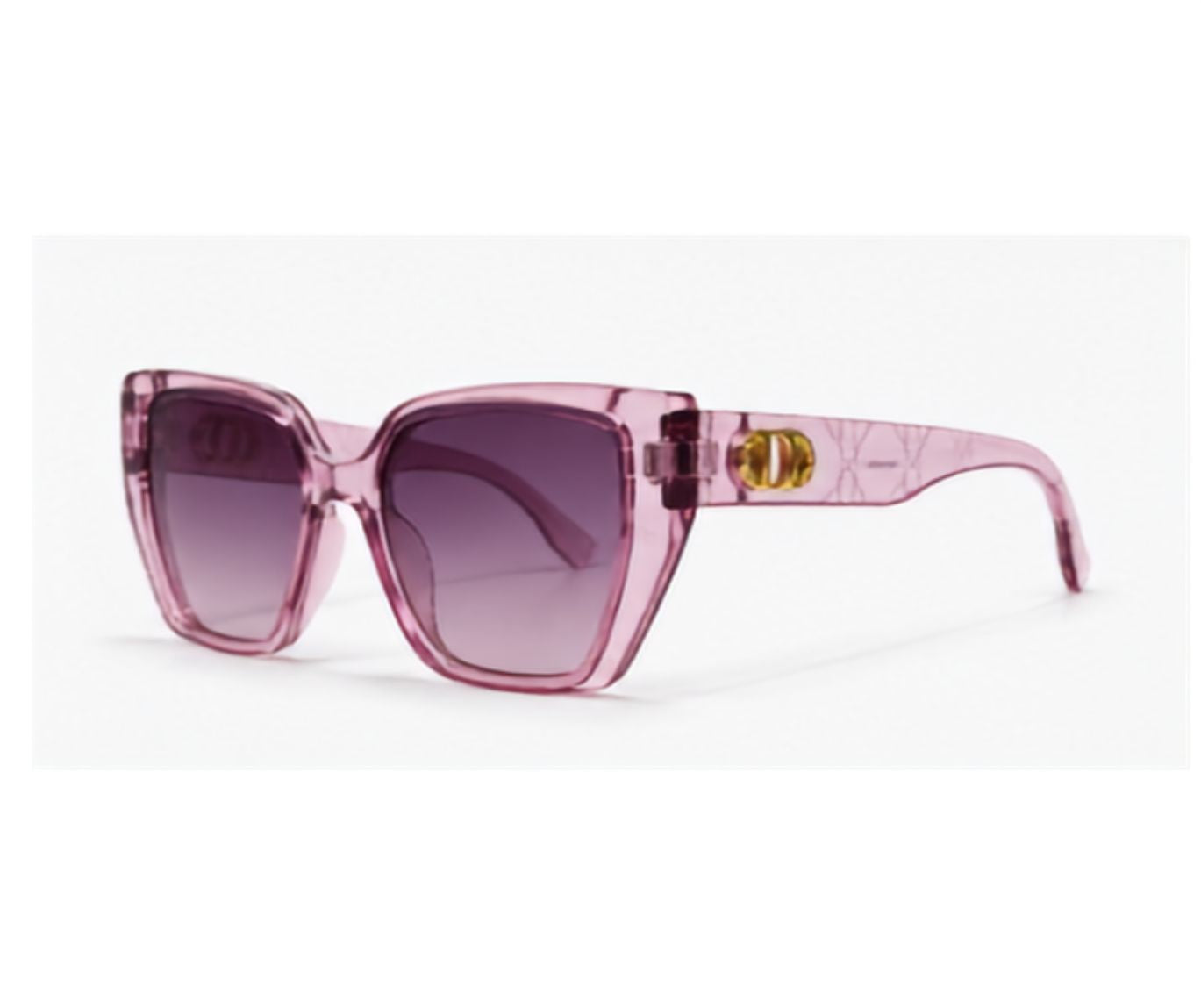 Pink Transparent Cat-Eye Sunglasses – UV Protection Unisex's Shades