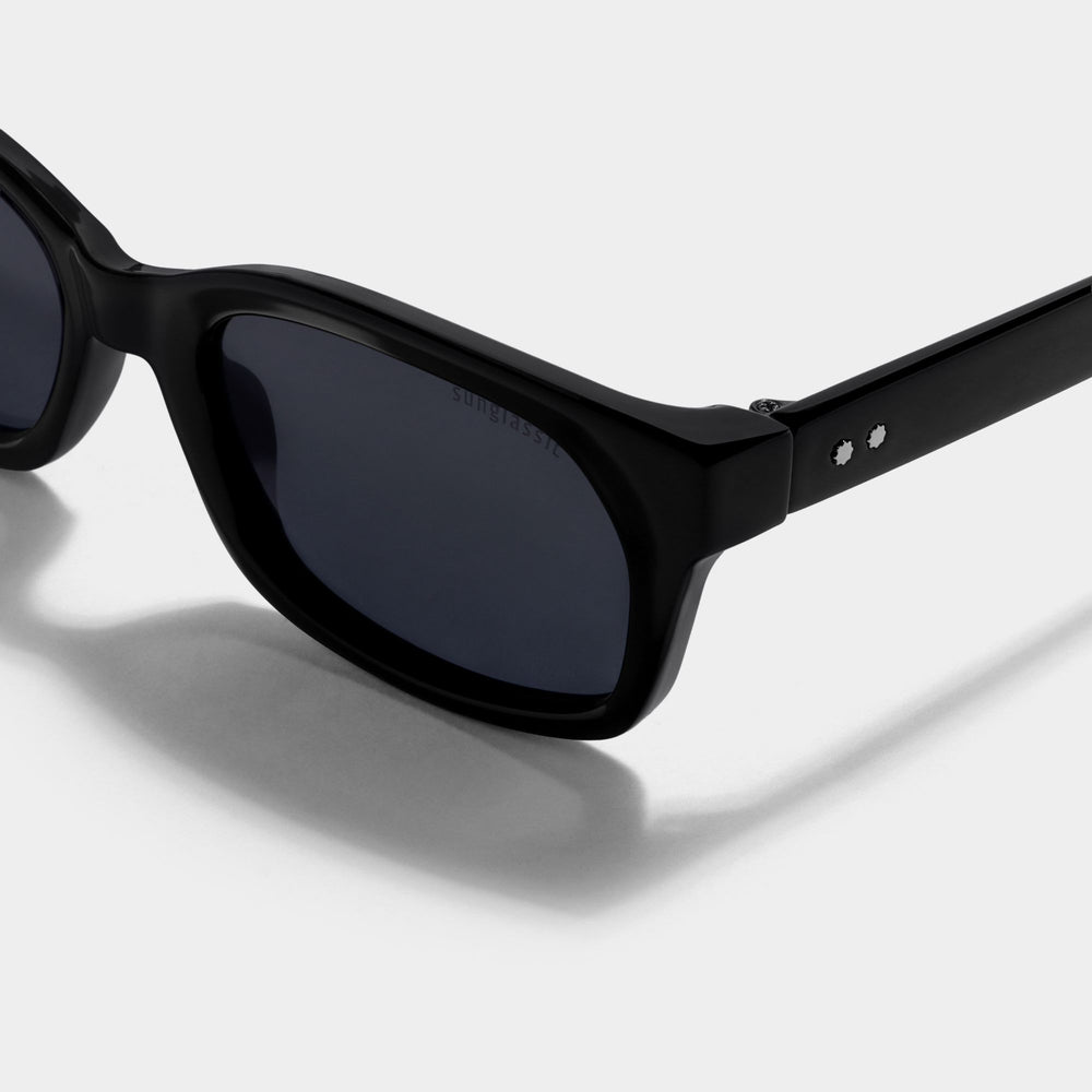 Noir Edge Premium Black Square Sunglasses | UV Protection