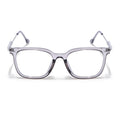 Crystal Grey Oversized Square Eyeglasses | Modern Clear Frame