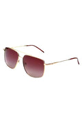 Gold Frame Gradient Brown Sunglasses | Retro Square Aviator Shades
