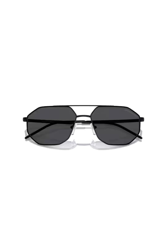 Black Metal Aviator Sunglasses | Dark Grey Unisex Shades