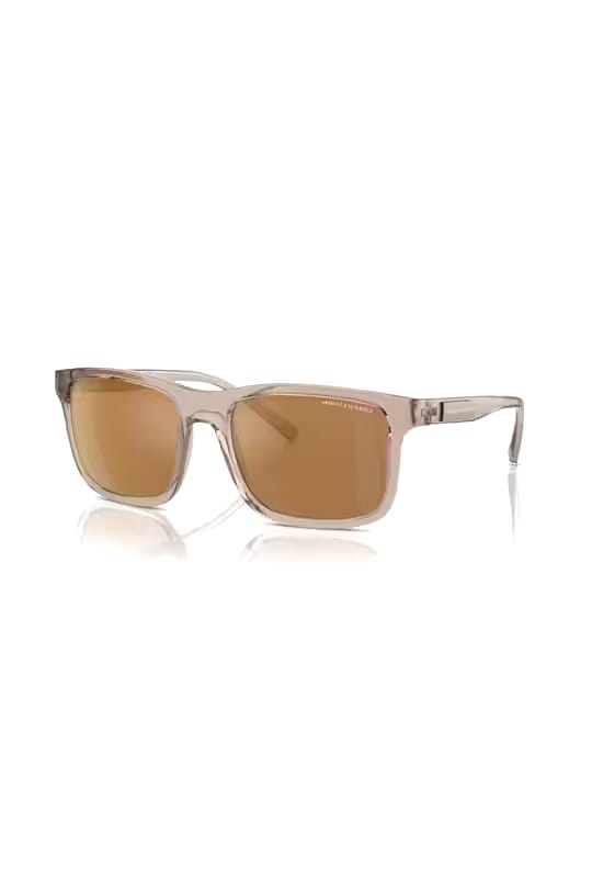 Transparent Brown Square Sunglasses | Amber Lens Shades
