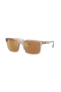 Transparent Brown Square Sunglasses | Amber Lens Shades