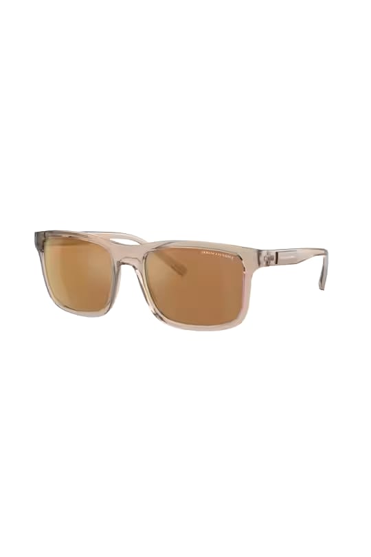 Transparent Brown Square Sunglasses | Amber Lens Shades