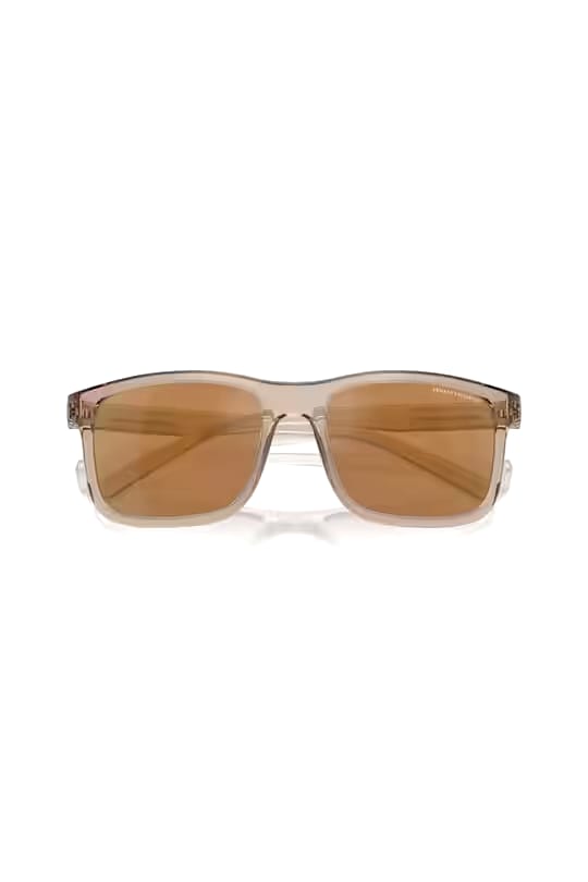 Transparent Brown Square Sunglasses | Amber Lens Shades