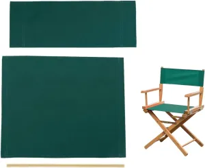 1 Set Director Chair Canvas Replacement with Wood Stick,21.2" L x 16.1" W Portable Replacement Cover Canvas for Directors Chair,Casual Home Director Chair Replacement Canvas (Army Green)
