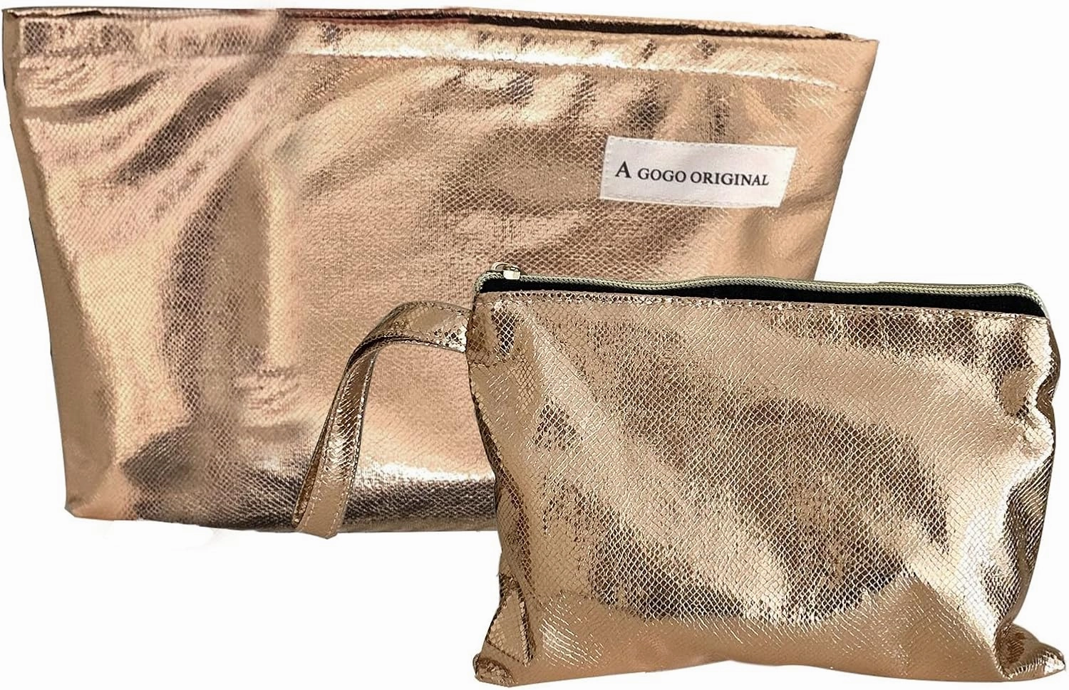 2 Pcs Makeup Bag for Women Large Capacity PU Cosmetic Bag Set Travel Toiletry Bag Glitter Cute Makeup Pouch for Purse Portable Organizer Travel Accessories