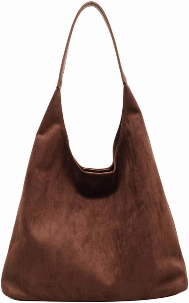 2 Pcs Slouchy Hobo Bags Women Retro Suede Underarm Shoulder Bag Crossbody Purse Travel Satchels Top-Handle Tote Handbag