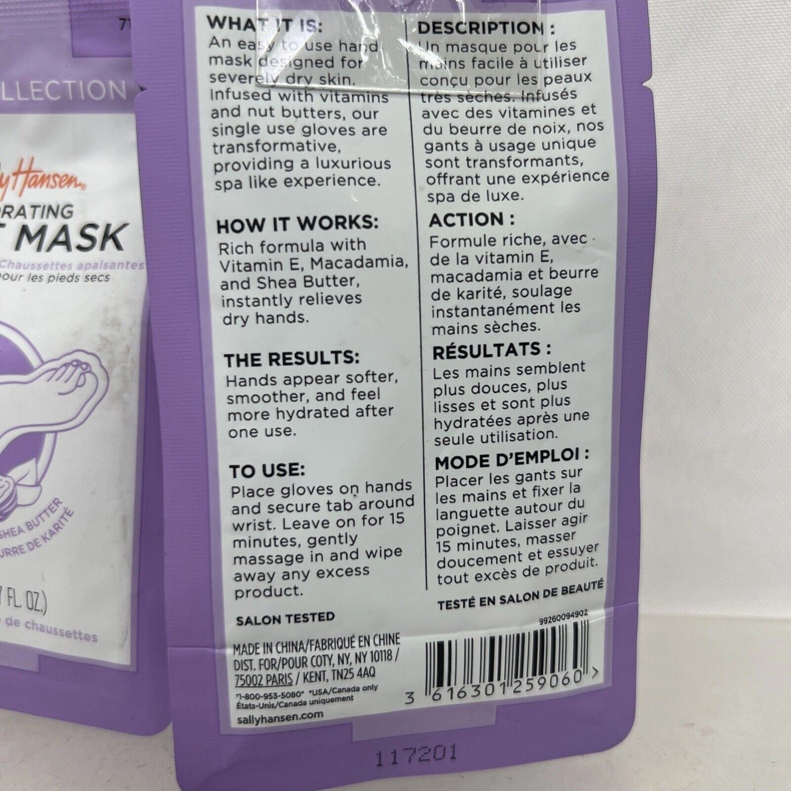 (3) Sally Hansen Spa Collection Hydrating Hand & Foot Mask Shea Butter 0.88oz