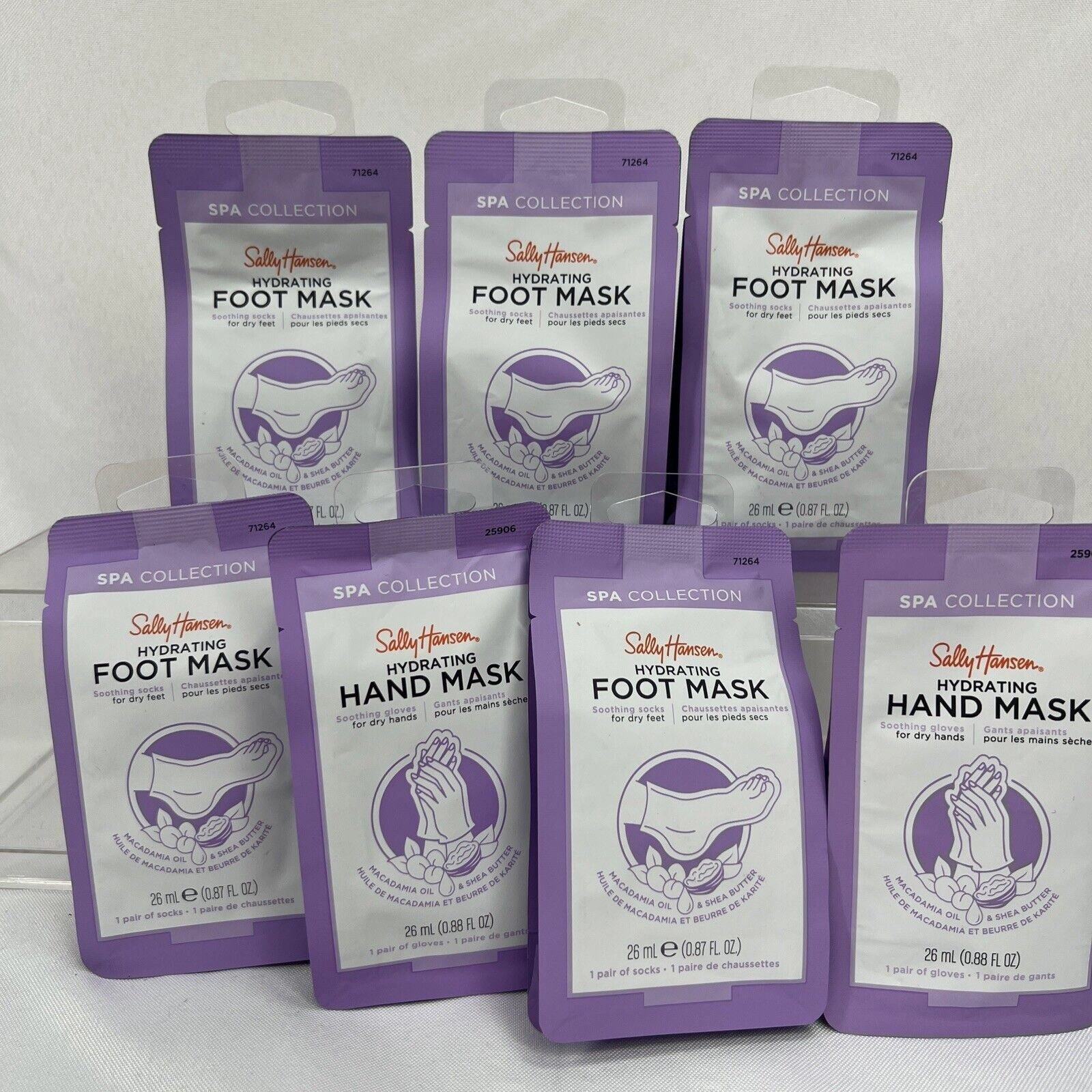 (7) Sally Hansen Spa Collection Hydrating Hand & Foot Mask Shea Butter 0.88oz