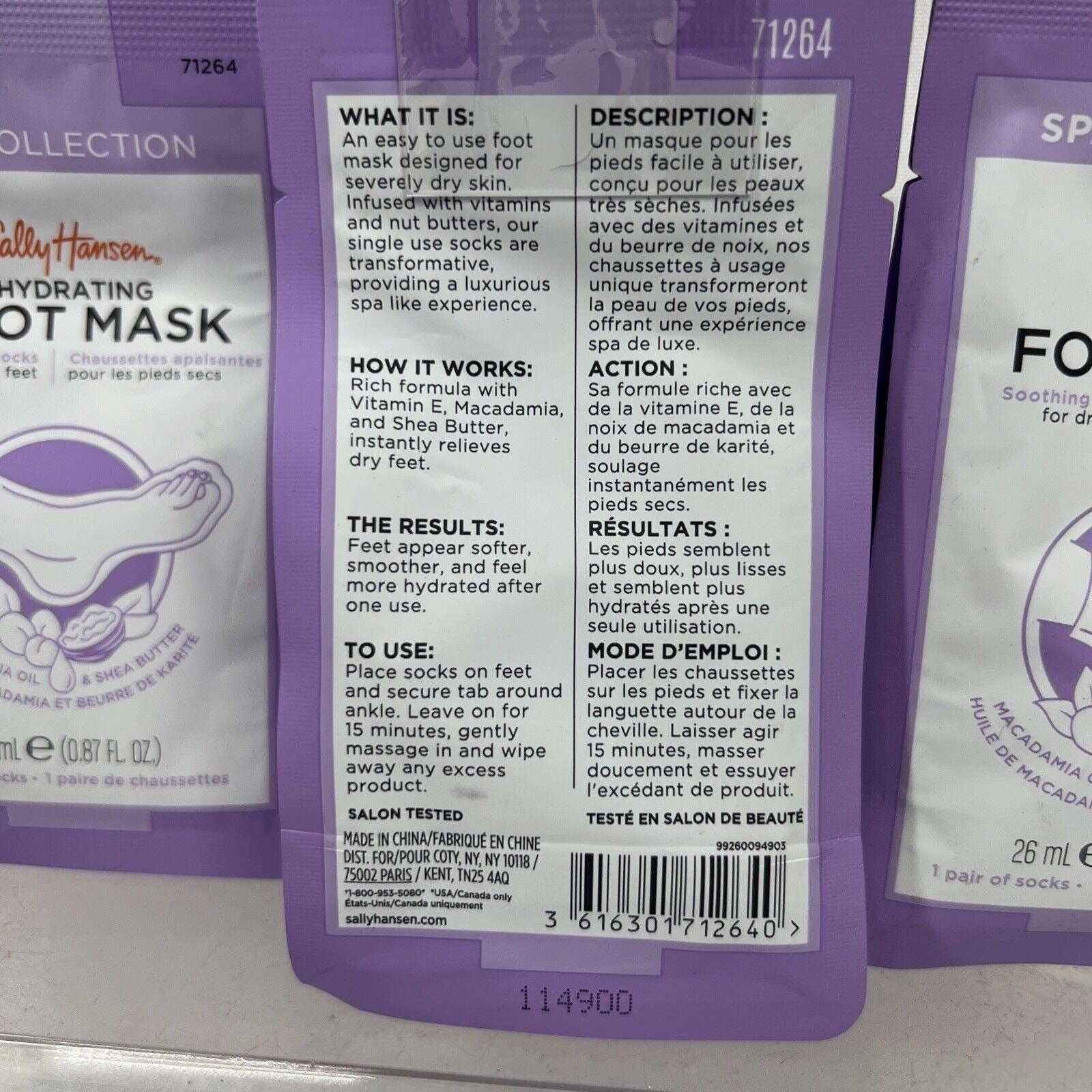 (7) Sally Hansen Spa Collection Hydrating Hand & Foot Mask Shea Butter 0.88oz