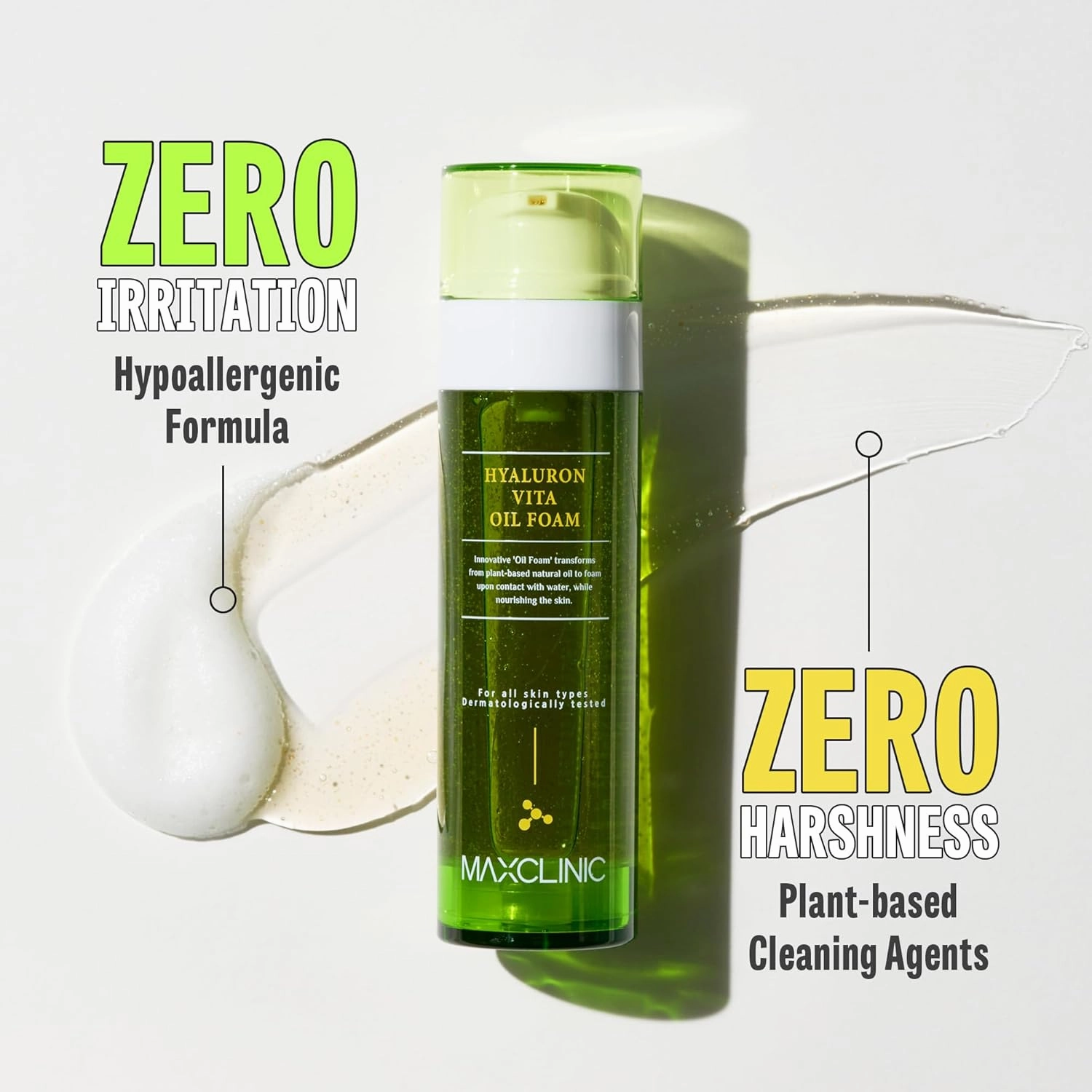 [K-Beauty] Hyaluron Vita Oil to Foam - All-in-One Korean Face Wash Oil Based Foaming Facial Cleanser - Pore Minimizing & Blackhead Remover - Makeup Deep Cleansing Oil for Dry Skin (3.88 fl oz)