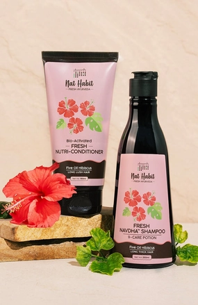 <strong>Five Oil Hibiscus Navdha & Nutri-Conditioner</strong> <br><i>