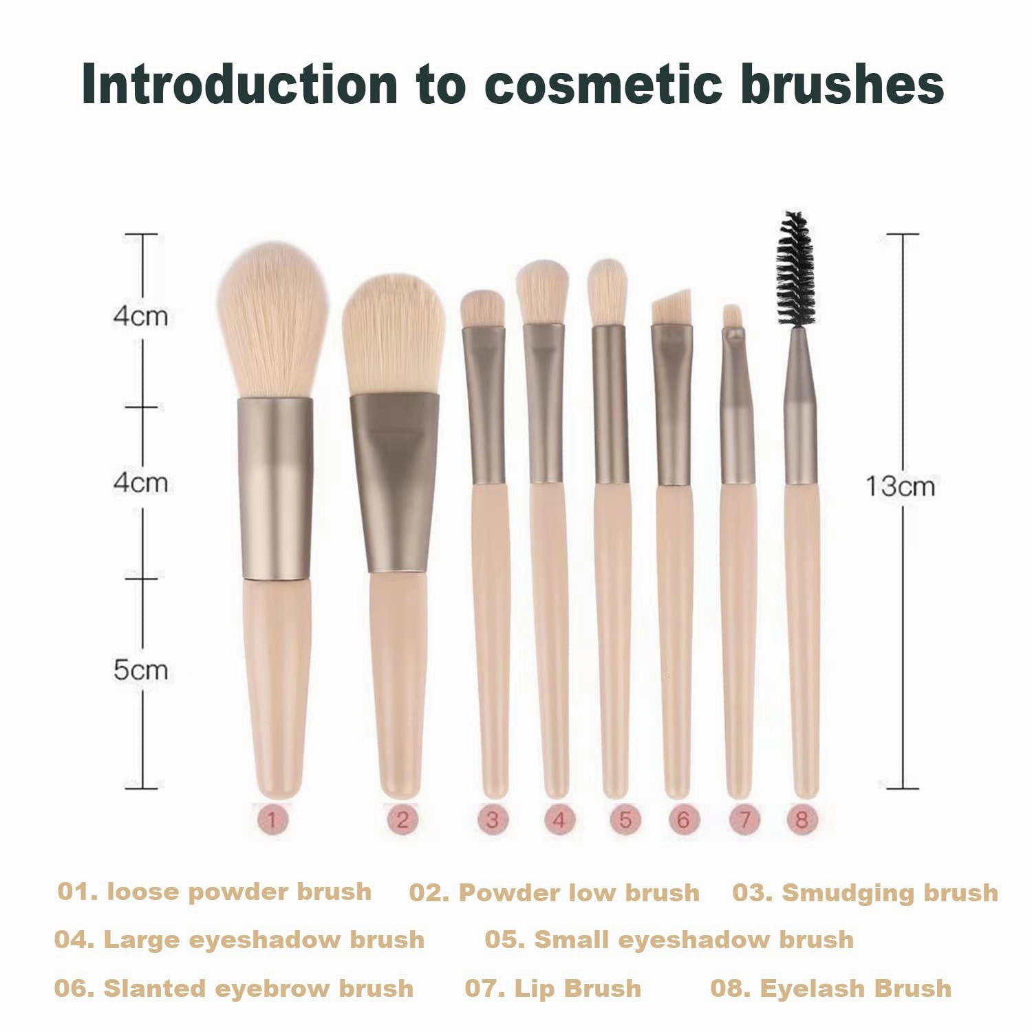 【MB07】Makeup Brushes 8 Pieces