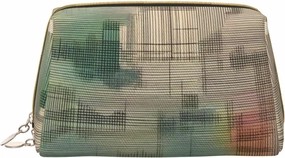 a Melodic Tunes Printed Makeup Bag for Organizing Cosmetics and Toiletries at Home or Traveling