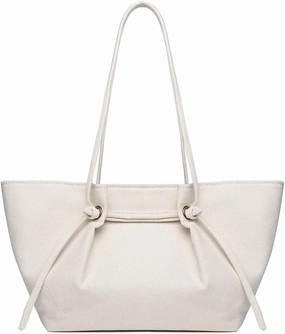 Adjustable length shoulder cotton canvas tote bag - large capacity and magnetic button switch