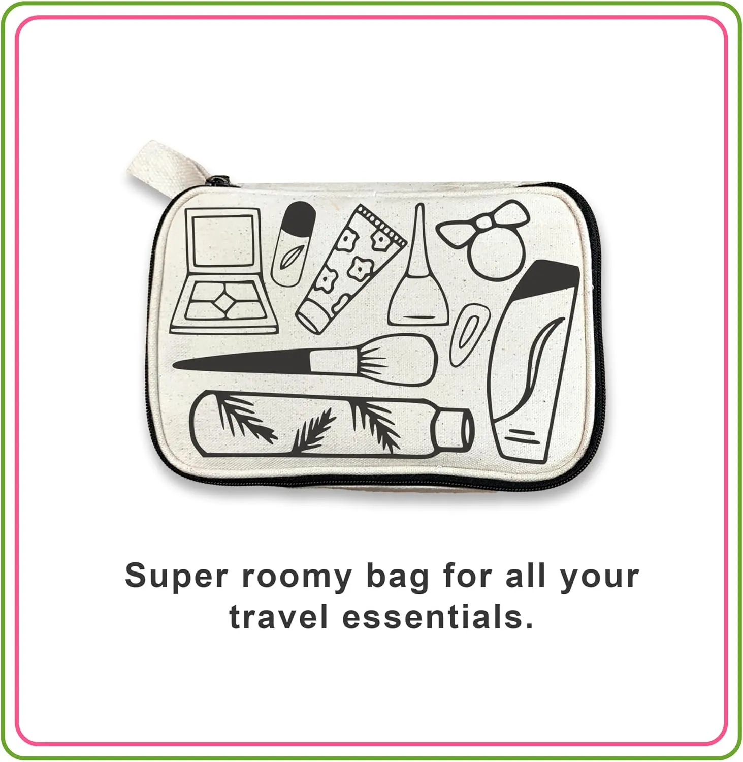 Alpha Chi Omega Sorority Makeup Bag – Script Font Cosmetic Pouch for Big Little, Travel, Toiletries & Greek Life Gifts
