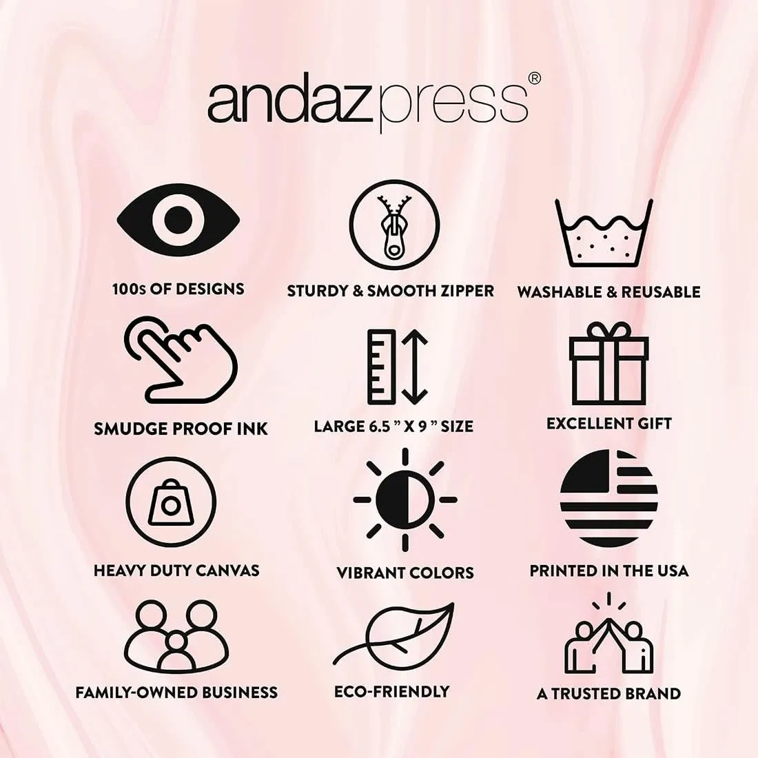 Andaz Press Funny Makeup Bag Canvas Cosmetic Bag with Zipper Face Shit Makeup Pouch For Purse Travel Pouch Toiletry Bag Funny Pencil Bag Cute Birthday Gifts for Women 6.5 x 9 Inch