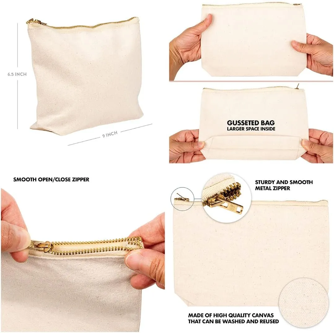 Andaz Press Funny Makeup Bag Canvas Cosmetic Bag with Zipper You're Like Really Pretty Makeup Pouch For Purse Travel Pouch Toiletry Bag Funny Pencil Bag Cute Birthday Gifts for Women 6.5 x 9 Inch