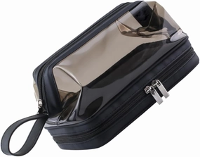 Angoily Transparent Cosmetic Bag Portable Travel Makeup Stand, As Shown, 22.5X16.5X12.5CM