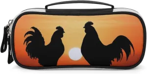 Animal Chickens Leather Makeup Bag Portable Small Cosmetic Organizer Waterproof Toiletry Bags Brushes Pencils And Travel Make Up Accessories