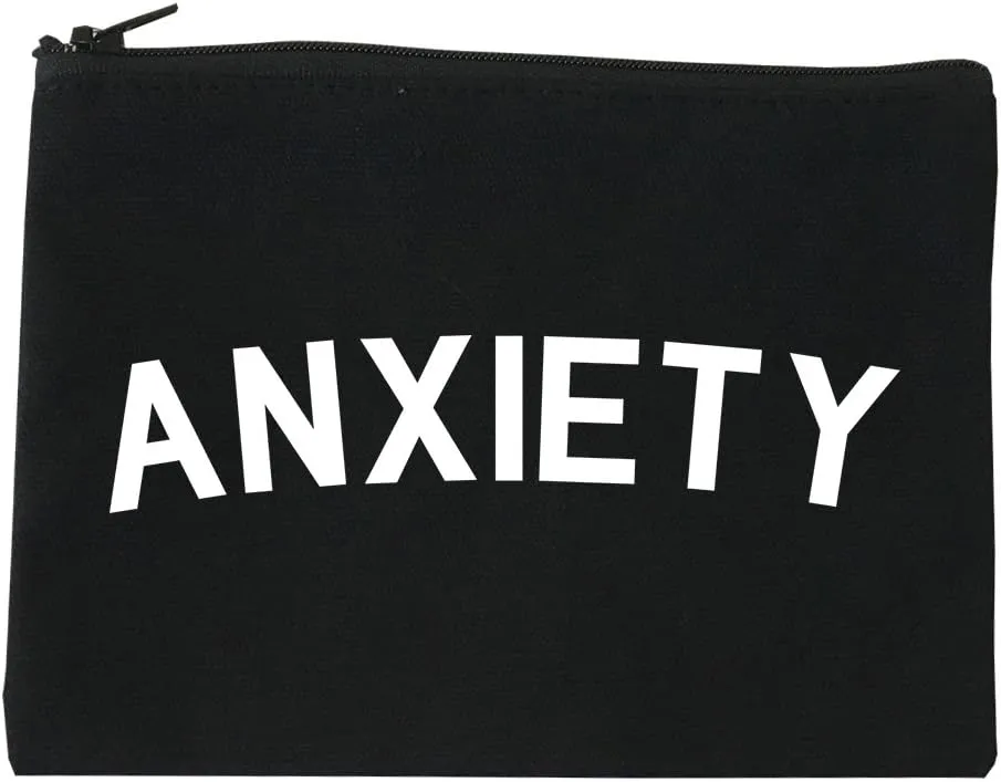Anxiety Anxious Cosmetic Makeup Bag