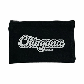 Artelexia Collection - Small Black Chingona Zipper Pouch