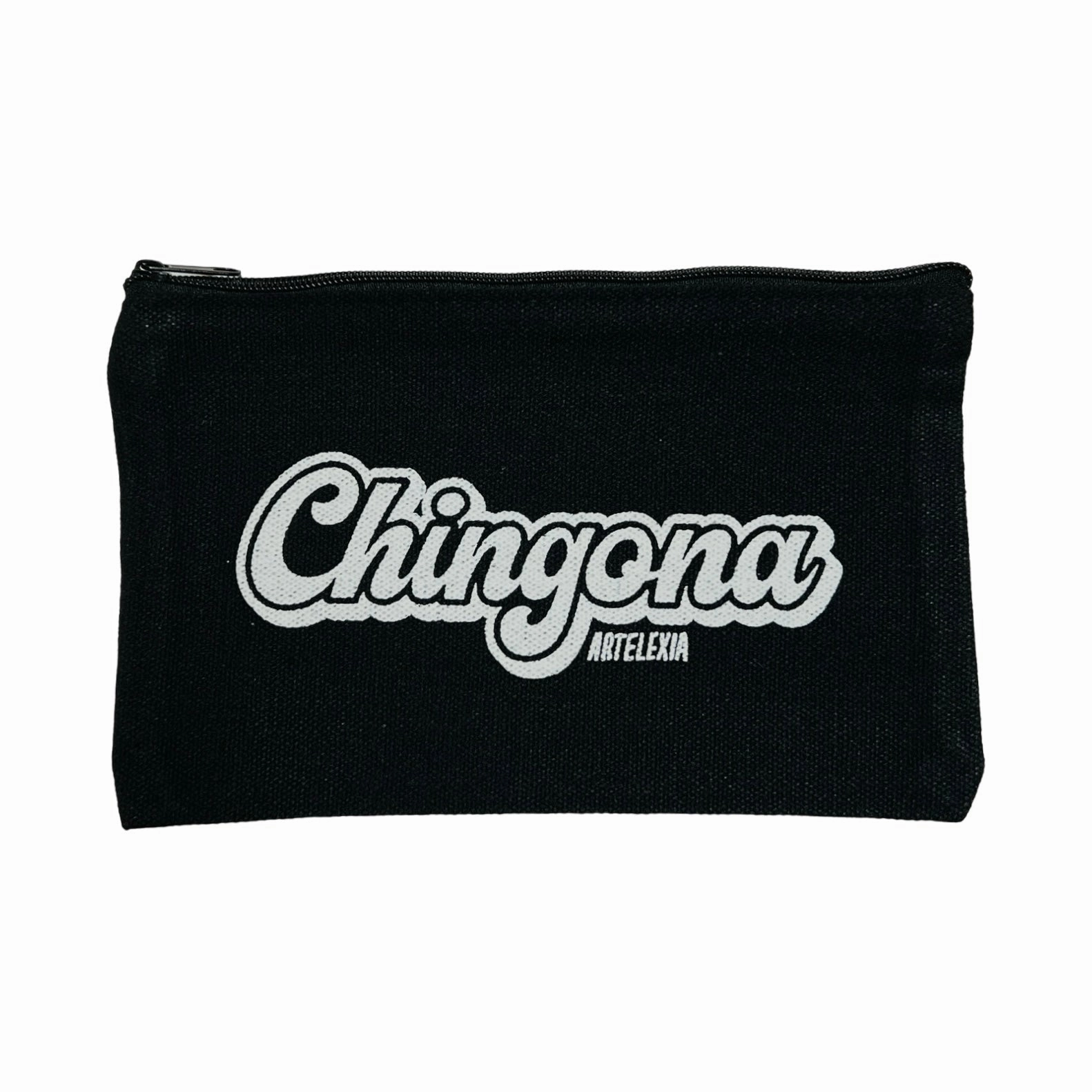 Artelexia Collection - Small Black Chingona Zipper Pouch