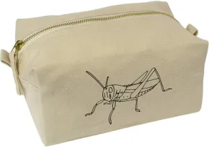 Azeeda 'Grasshopper Insect' Canvas Wash Bag/Makeup Case (CS00013995)