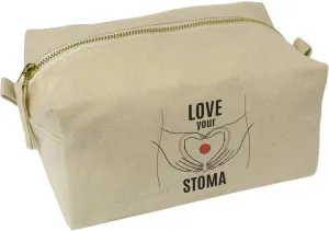Azeeda 'Love Your Stoma' Canvas Wash Bag/Makeup Case (CS00038033)