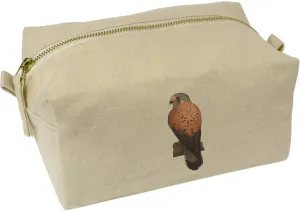Azeeda 'Perched Kestrel' Canvas Wash Bag/Makeup Case (CS00041216)