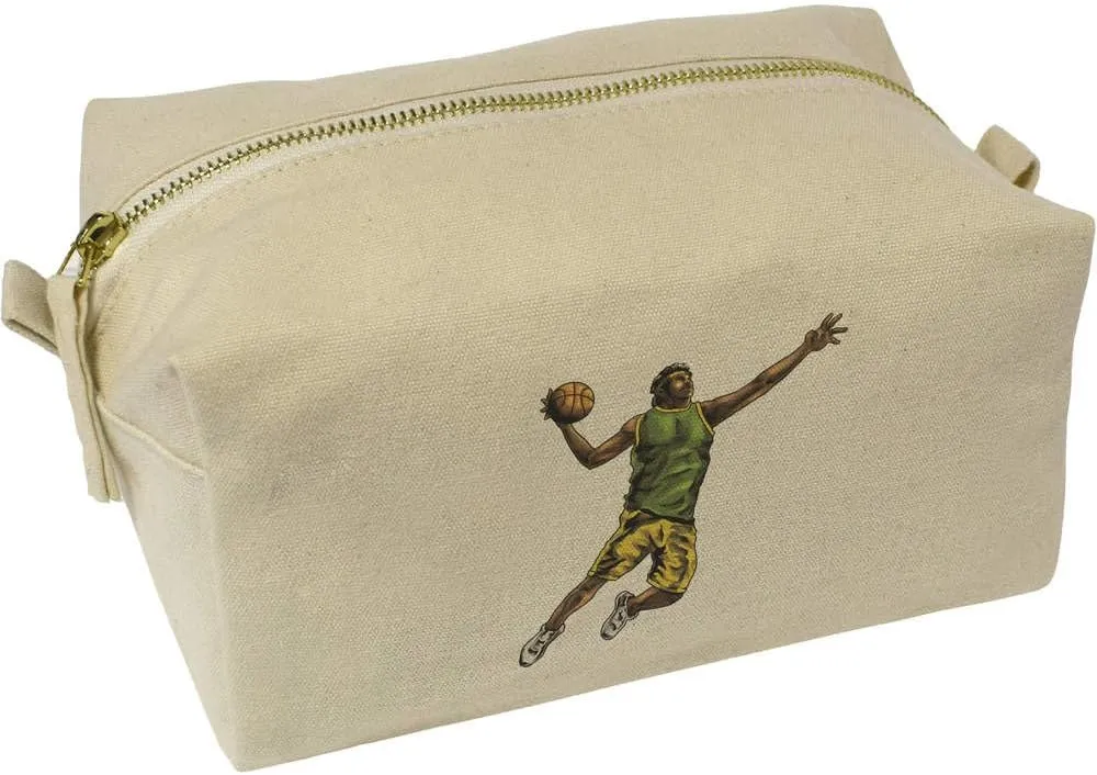 Azeeda 'Player's Crowd-Energizing Slam' Canvas Wash Bag/Makeup Case (CS00037852)