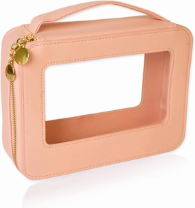 Baitaihem Travel Clear Makeup Bag Toiletry Cosmetic Bag Case for Beauty Lovers Your Travel Companion for Easy Organization and Cleaning（COLOR-B）