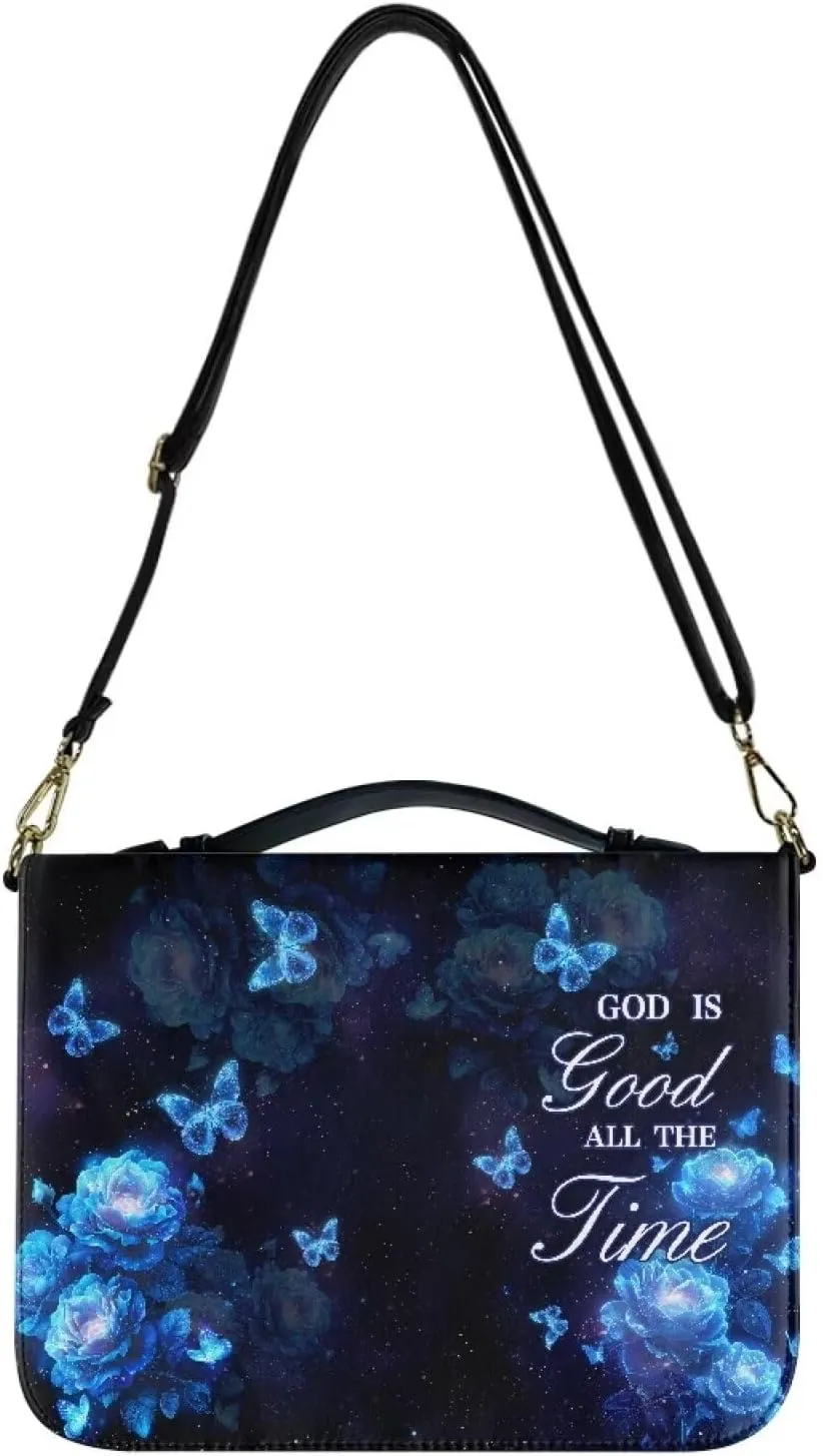 Bible Cover - Portable Bible Case with Shoulder Strap for Bible Study