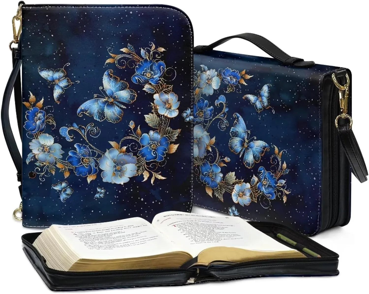 Bible Covers for Women Bible Holder Case Waterproof Bible Protector PU Leather Bible Organizer Bag