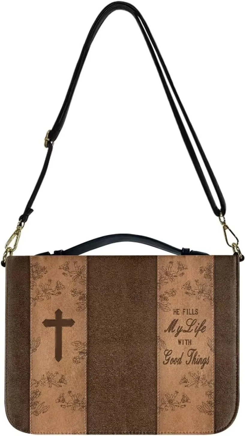 Bible Covers for Women Bible Holder Case Waterproof Bible Protector PU Leather Bible Organizer Bag