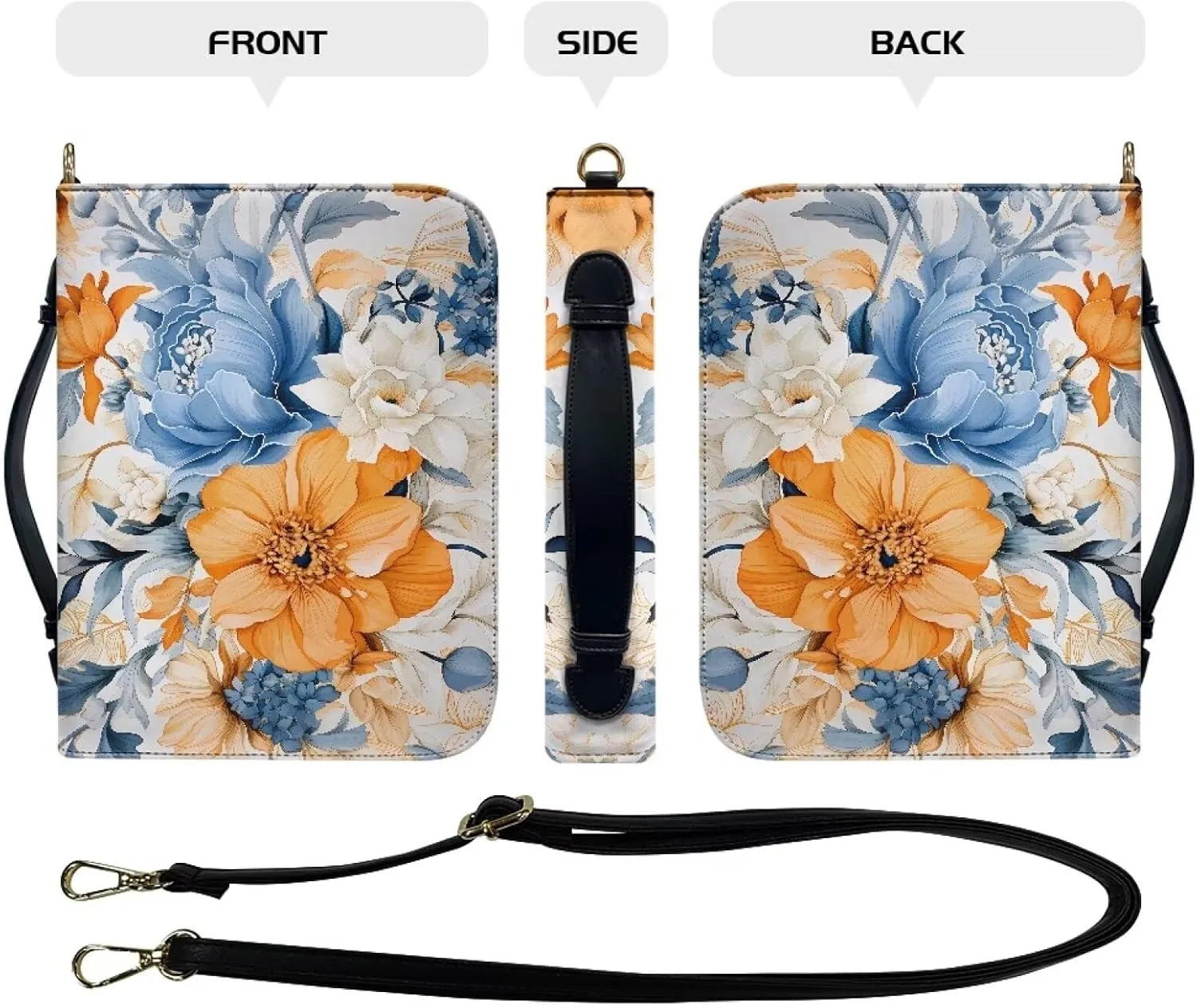 Bible Covers for Women Bible Holder Case Waterproof Bible Protector PU Leather Bible Organizer Bag