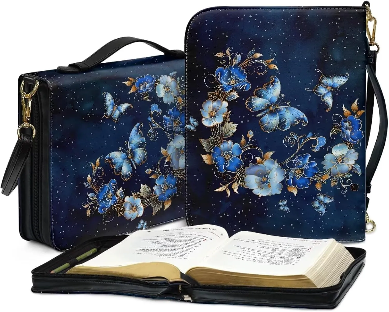 Bible Covers for Women Bible Holder Case Waterproof Bible Protector PU Leather Bible Organizer Bag