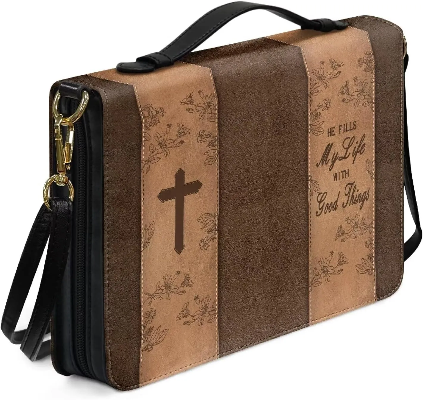 Bible Covers for Women Bible Holder Case Waterproof Bible Protector PU Leather Bible Organizer Bag