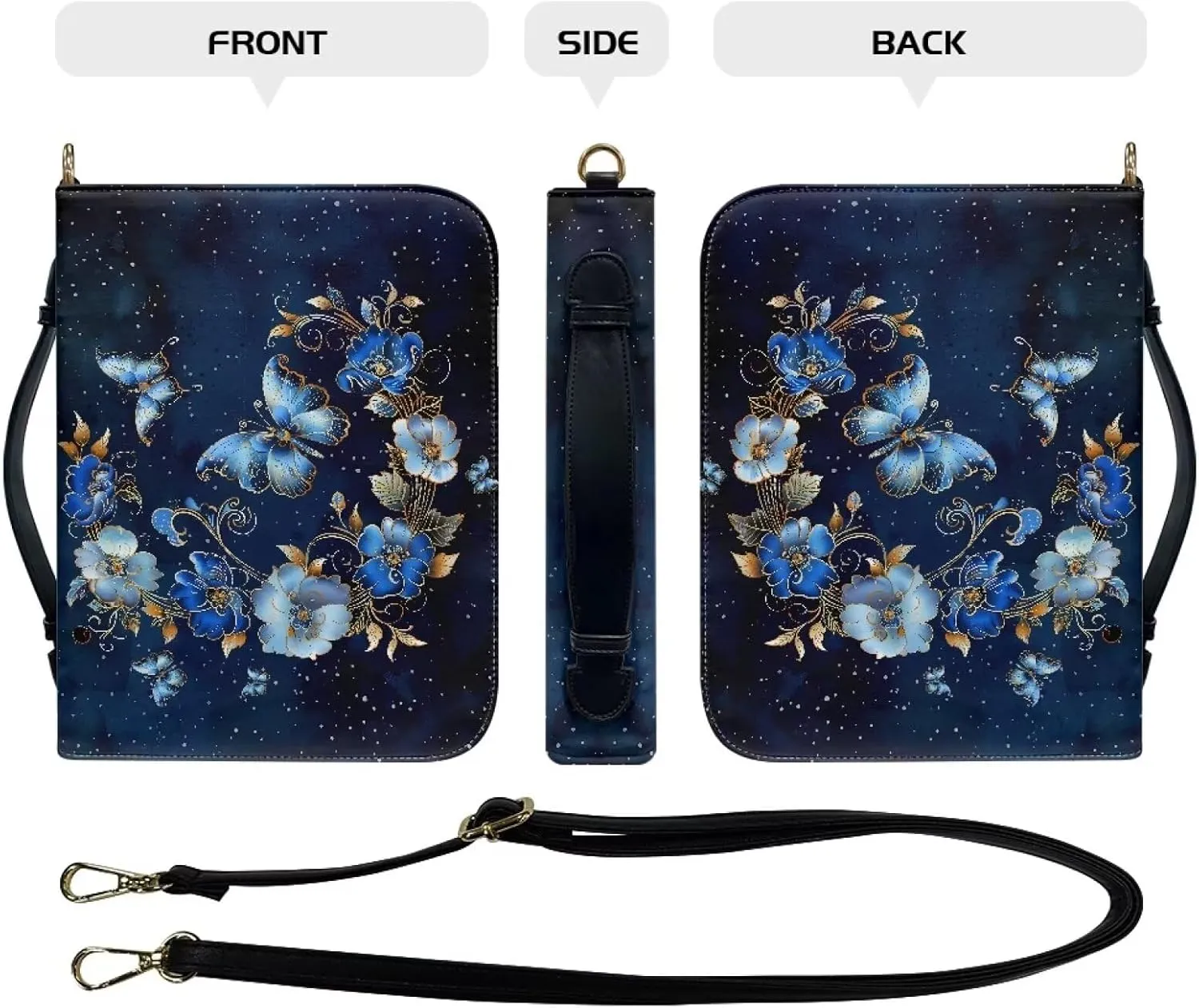 Bible Covers for Women Bible Holder Case Waterproof Bible Protector PU Leather Bible Organizer Bag
