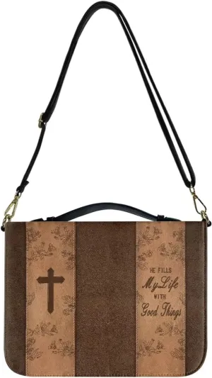 Bible Covers for Women Bible Holder Case Waterproof Bible Protector PU Leather Bible Organizer Bag