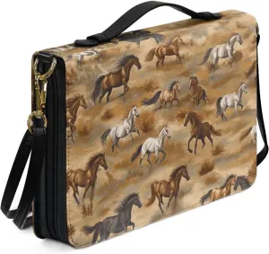 Bible Covers for Women Men Leather Bible Cover Case with Handle Church Carrying Tote Handbag