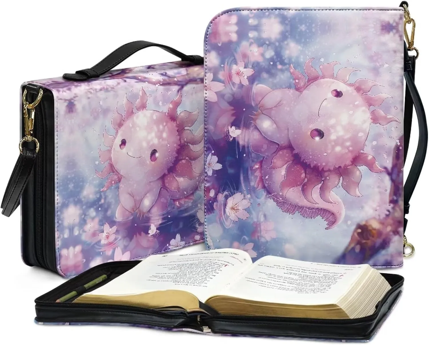 Bible Covers Leather Bible Organizer Case Bible Book Carrier Bag With Zipper Christian Gifts for Women