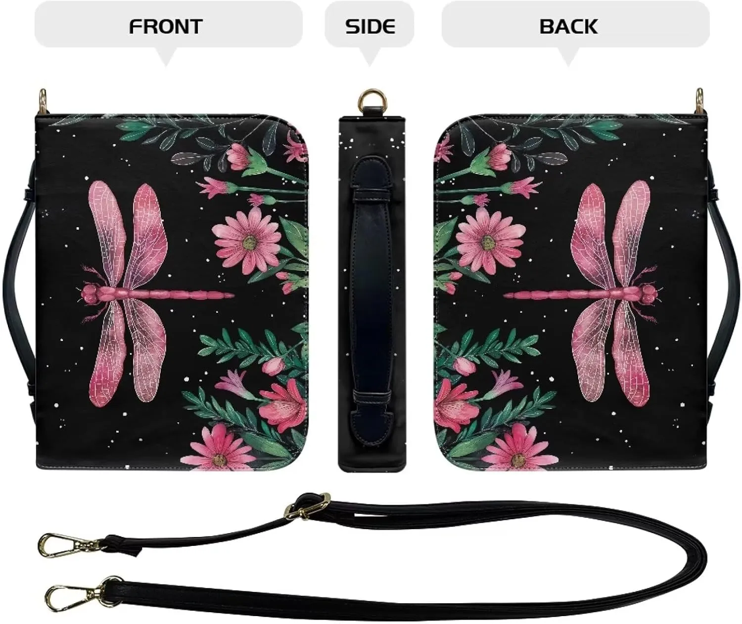 Bible Covers Leather Bible Organizer Case Bible Book Carrier Bag With Zipper Christian Gifts for Women